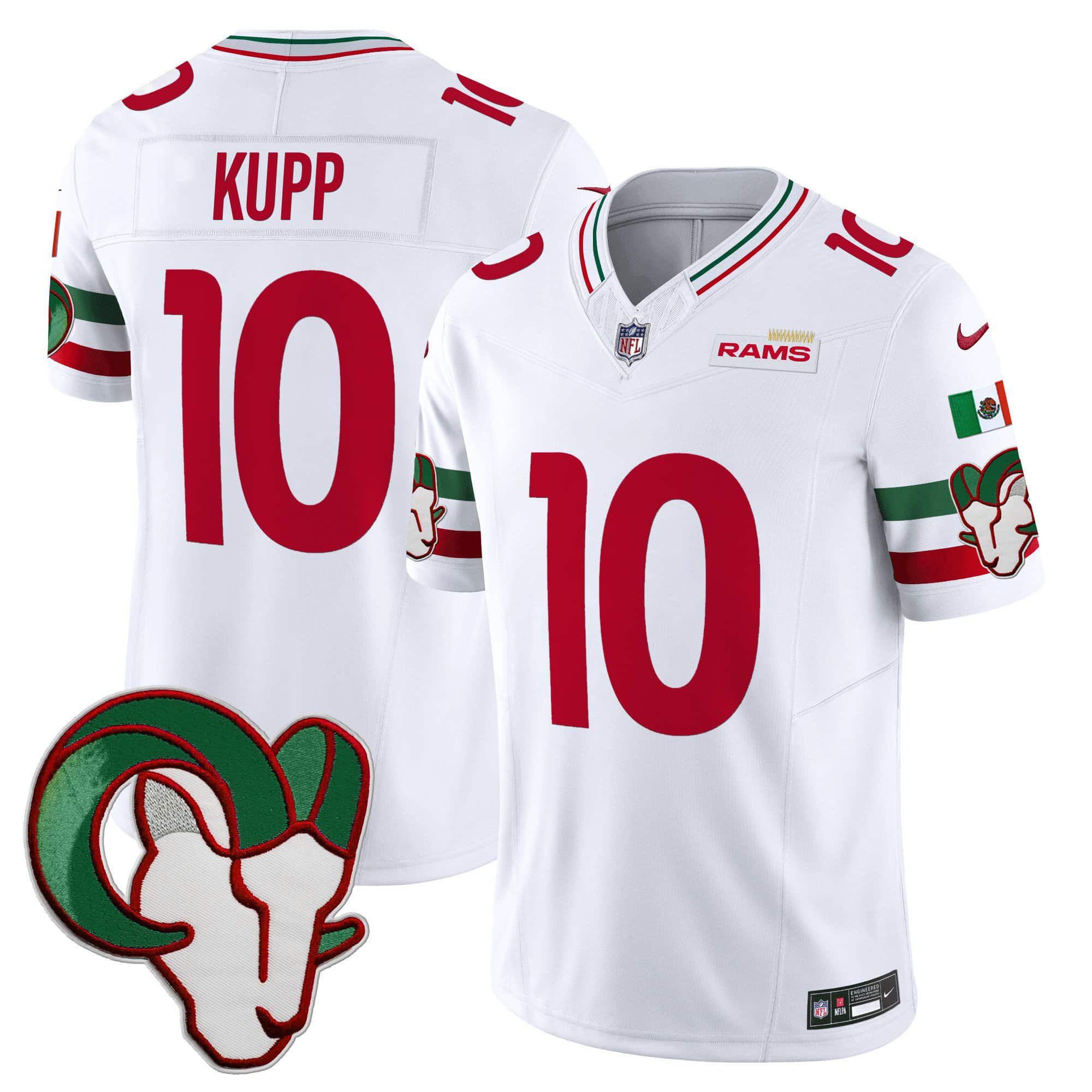 Men Los Angeles Rams #10 Kupp White 2024 Nike Mexico Vapor Limited NFL Jersey